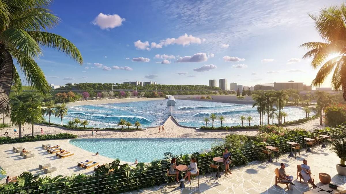 O maior destaque do Beyond The Club é uma piscina com capacidade de 28 milhões de litros de água