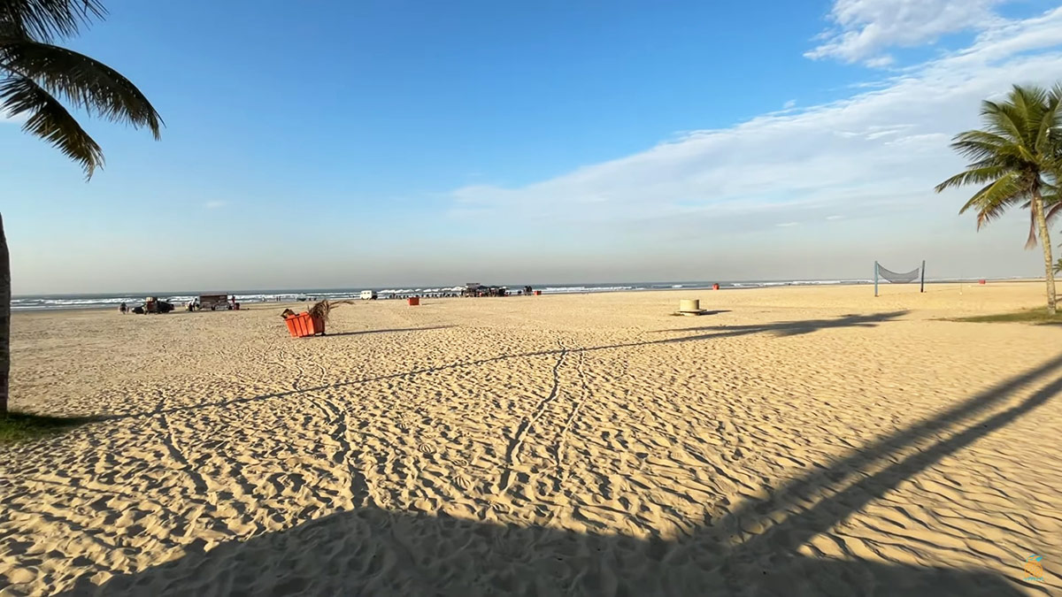 A Praia da Aviação em Praia Grande está imprópria para o banho