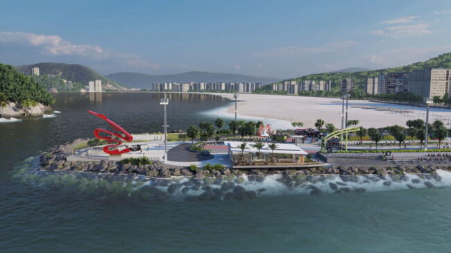A proximidade com o mar e o extenso jardim torna o local perfeito para contemplação e contato com a natureza