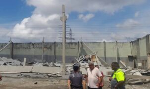 Desabamento em galpão no Porto de Santos deixou 4 feridos