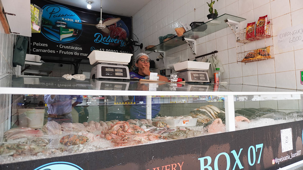 Na Quaresma, a venda de peixes cresce até 20% na Boutique de Peixes da Ocian, em Praia Grande