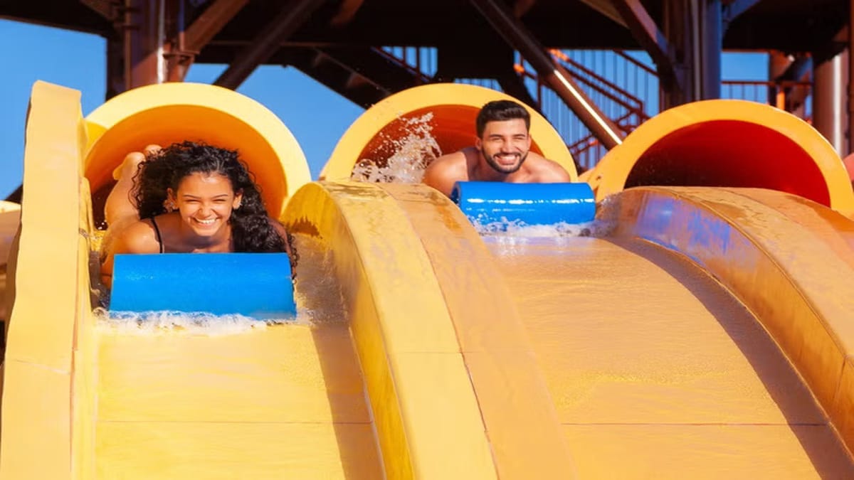 O Octopus é formado por quatro toboáguas individuais que proporcionam emoção e adrenalina (Acqualinda Parque e Thermas Resort/Divulgação)