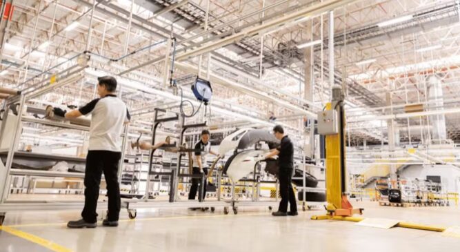 Produção na fábrica da GWM em Iracemápolis