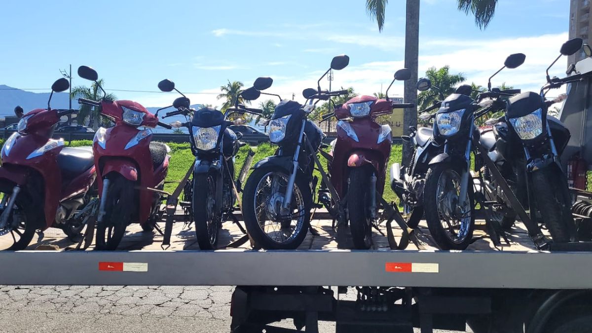 Os agentes apreenderam também 18 veículos, todos de origem ilícita. Crédito: Polícia Civil