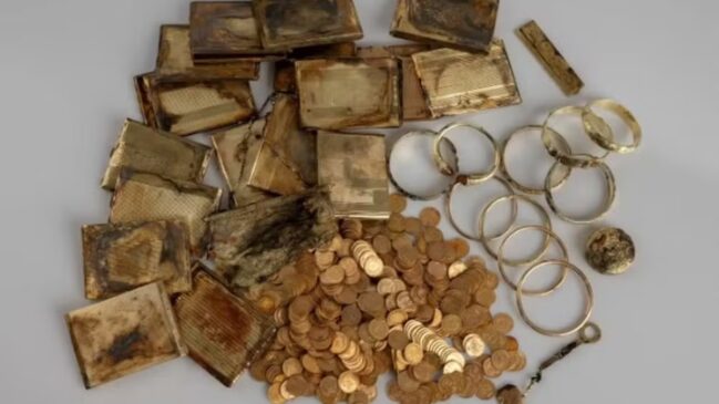 Um verdadeiro tesouro composto por centenas de moedas de ouro, estimadas em mais de R$ 2 milhões.