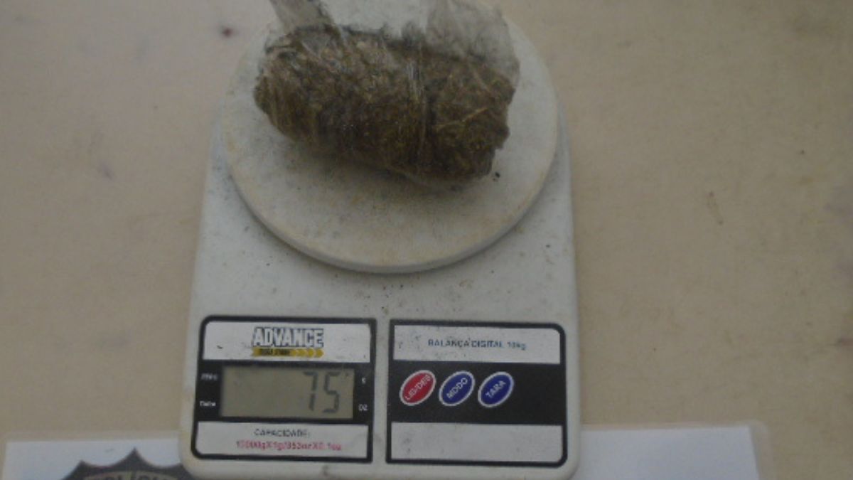 Porção de 75 gramas de maconha embalada em um invólucro / Crédito: SAP