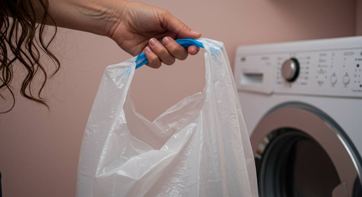 Um item que a maioria tem em casa, a sacola plástica, pode se tornar um grande aliado na lavagem de roupas
