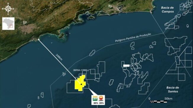 Petróleo de alta qualidade foi encontrado a poucos quilômetros da costa de São Vicente