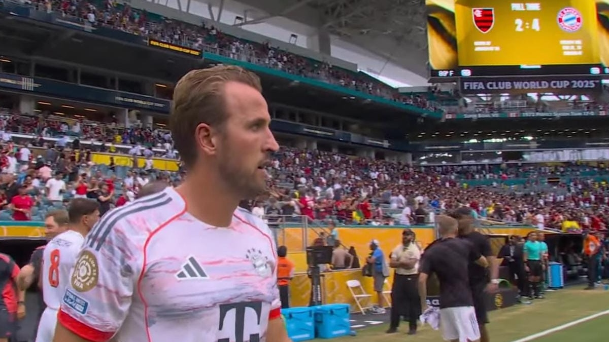 Harry Kane marcou dois dos quatro gols do Bayern de Munique sobre o Flamengo