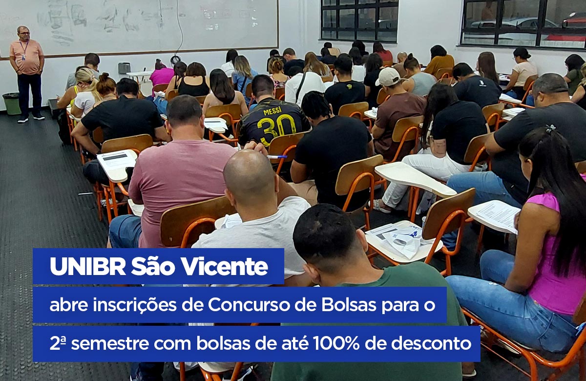 Concurso de Bolsas da Faculdade de São Vicente – UNIBR oferece até 100% de desconto