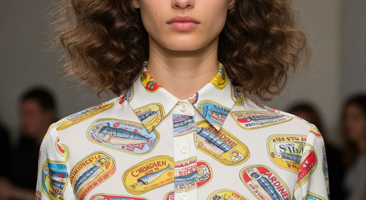 Estampa de lata de sardinha é a nova aposta da moda