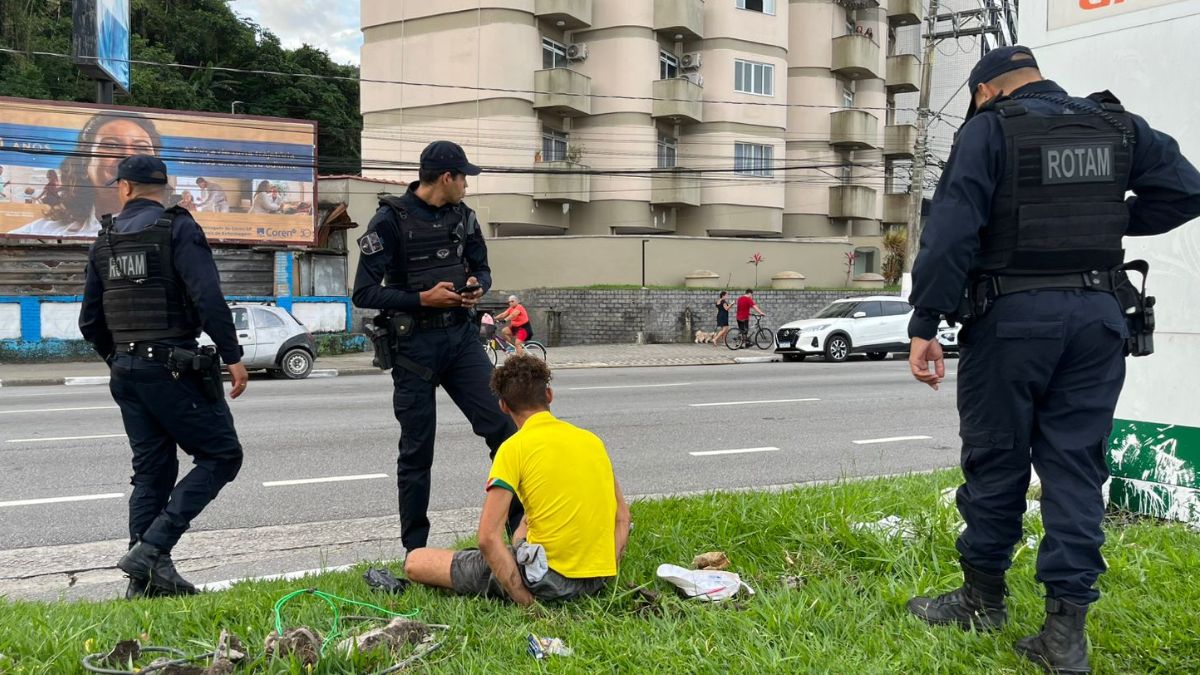 Guarda Civil Municipal de São Vicente realizou a prisão em flagrante.