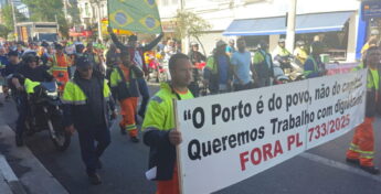 O motivo do protesto é o Projeto de Lei 733/2025, que propõe mudanças significativas na regulação do sistema portuário brasileiro