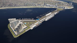 Estrutura terá 294 mil metros e ficará localizada sobre o mar