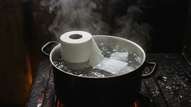 Ferver papel higiênico é uma solução caseira e ecologica