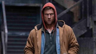 Glen Powell em cena de 'O Concorrente'