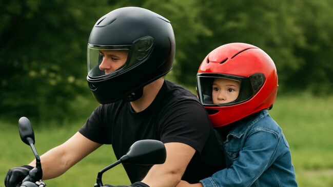 Código de Trânsito Brasileiro (CTB) proíbe o transporte de menores de 10 anos em motos, mas com uma breve exceção