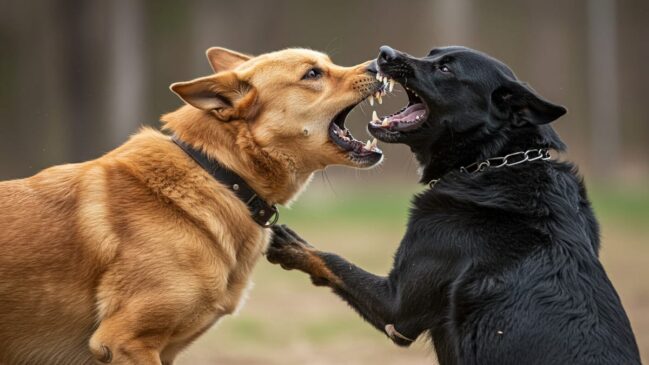É preciso ter cautela ao separar briga de cachorros