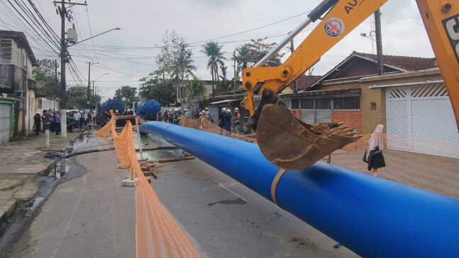 O projeto vai integrar o abastecimento de Guarujá ao sistema de Santos