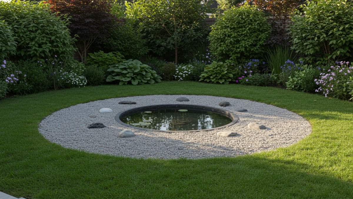 Plantas ao redor completam o visual e criam um ambiente acolhedor