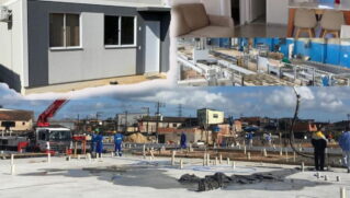 As casas devem começar a chegar a Santos ainda este ano