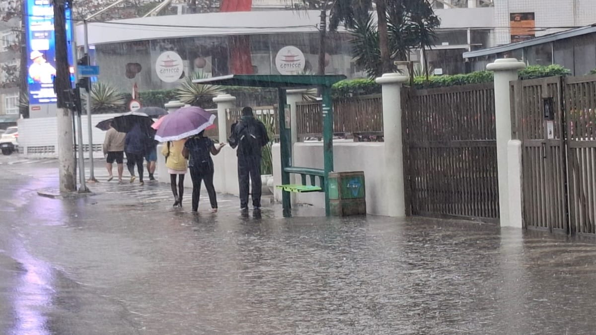 Maior parte das cidades da Baixada Santista tiveram problemas com o forte temporal