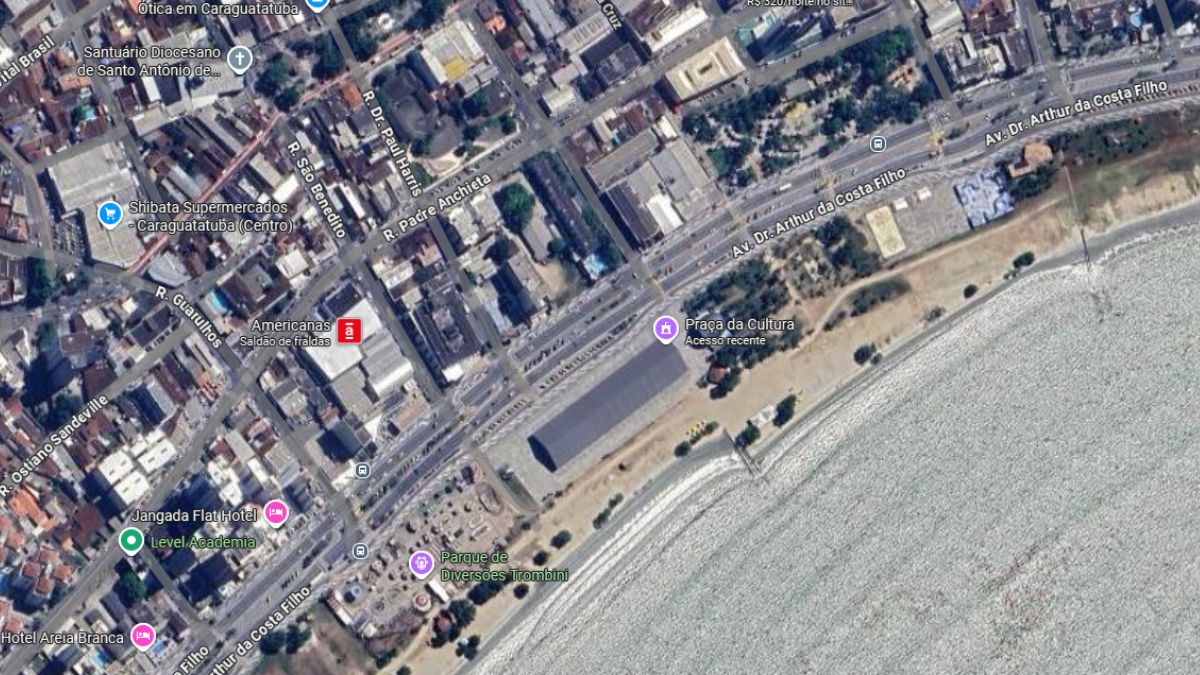 Localização da Praça da Cultura que será o ponto de encontro do fim de semana/ Reprodução Google Maps