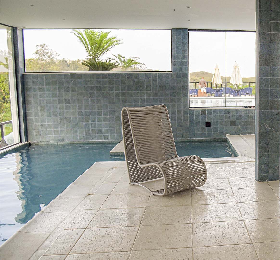 Piscina aquecida/coberta Crédito Divulgação