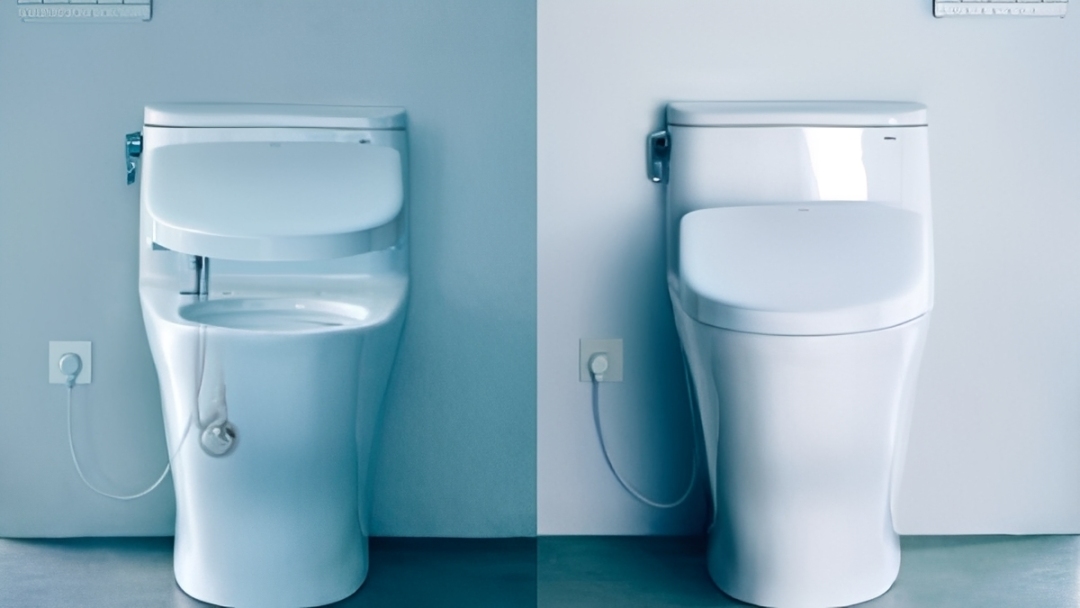 Washlet+, é a versão premium, que integra o assento eletrônico ao vaso sanitário, ocultando conexões de água e energia para um design mais limpo e sofisticado/ Divulgação