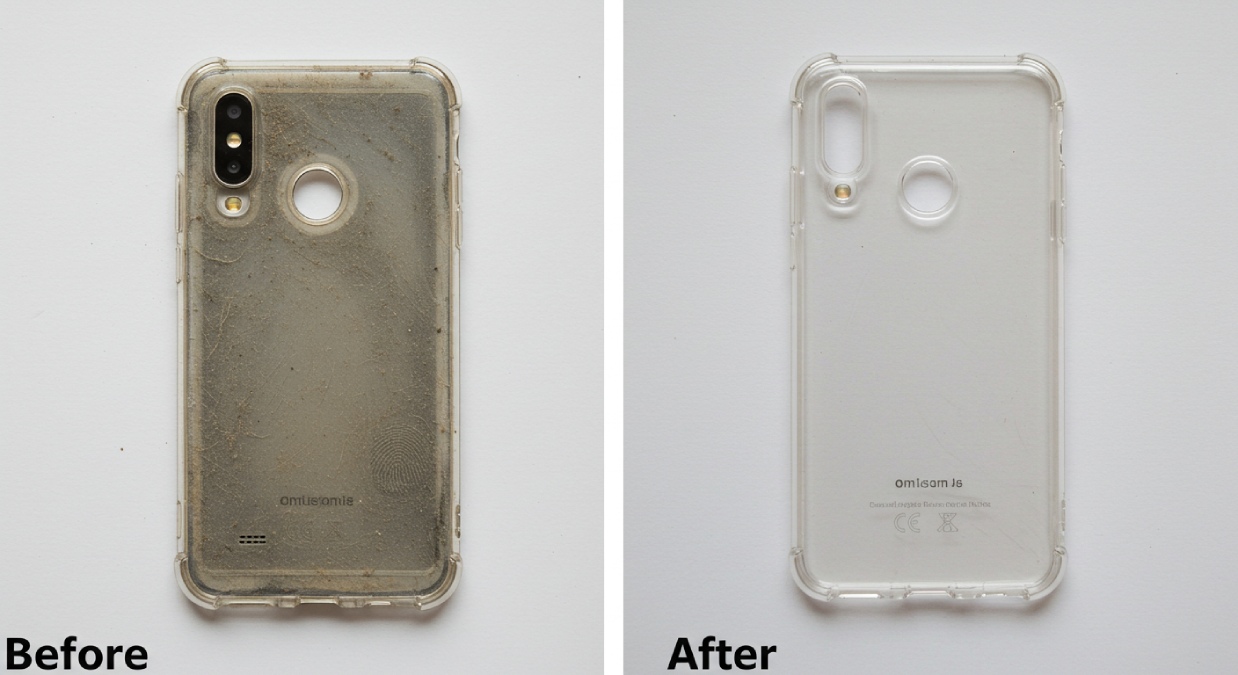 Sua capinha está amarelada? Veja como ela pode voltar a ser transparente com a limpeza caseira usando vinagre e mais