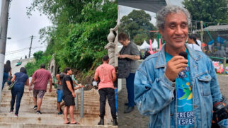 Nesta segunda-feira (8), ele decidiu se aventurar pela primeira vez e subir o Monte Serrat.