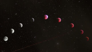 Essa combinação rara ocorre em meio a um Eclipse Lunar Total em Peixes