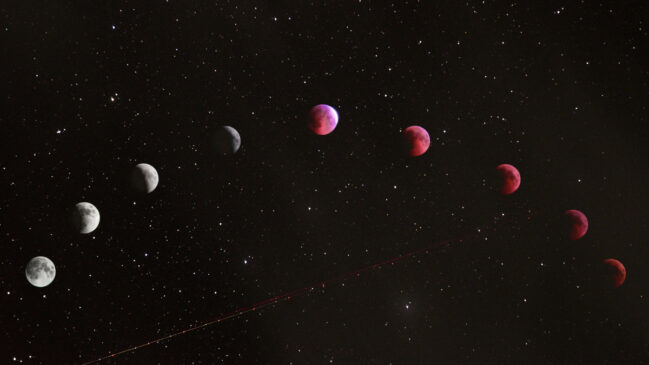 Essa combinação rara ocorre em meio a um Eclipse Lunar Total em Peixes