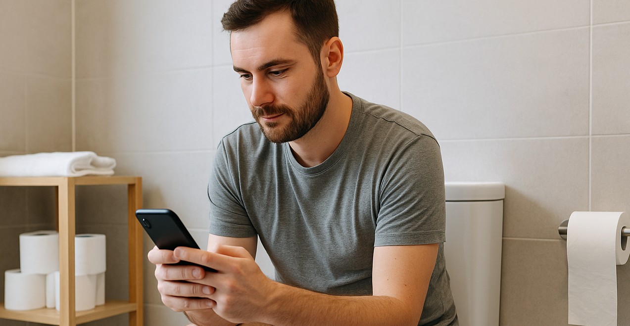 Ficar mais de 10 minutos no vaso sanitário pode resultar em problemas graves e cirúrgicos