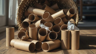 O papelão dos rolos é o chamado
