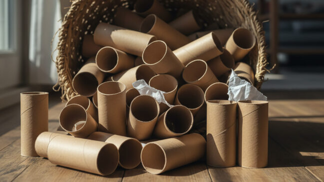 O papelão dos rolos é o chamado