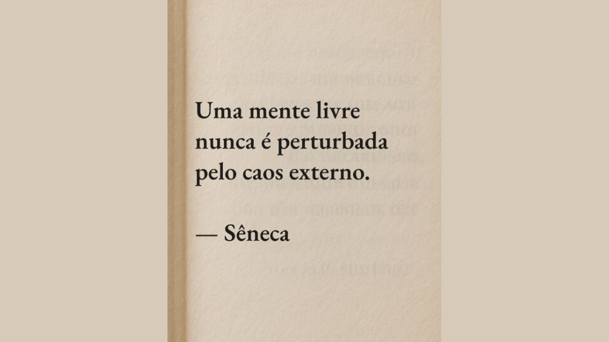 Sêneca reforçava que uma mente livre não deve ser perturbada pelo caos externo, ensinamento ainda atual para lidar com pressões modernas/ Reprodução Instagram/@praticaestoica