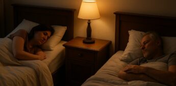 Casal dorme em camas separadas para manter o amor / Foto meramente ilustrativa