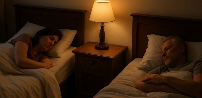 Casal dorme em camas separadas para manter o amor / Foto meramente ilustrativa