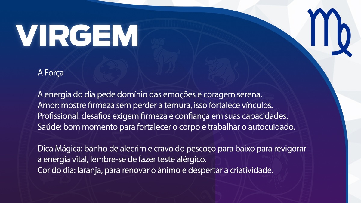 Previsão para Virgem / Arte/DL
