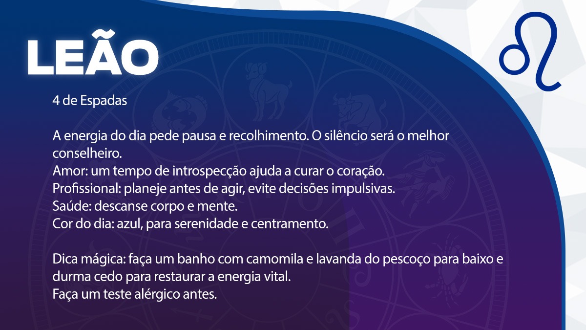 Previsão para Leão / Arte/DL