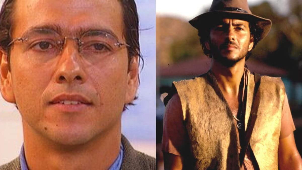 Marcos Palmeira em dose dupla: o ator como João Coragem em Irmãos Coragem (1995) e como Alexandre em Torre de Babel (1998). (Acervo/Globo)