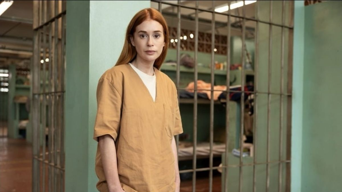 Marina Ruy Barbosa caracterizada como Suzane von Richthofen, uma das detentas mais conhecidas do país/ Reprodução Instagram/@ulissescampbell