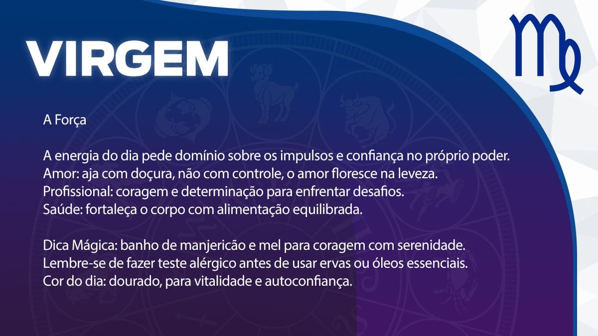 Previsão para Virgem / Arte/DL