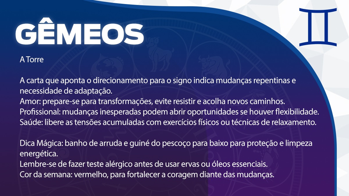Previsão para Gêmeos / Arte/DL