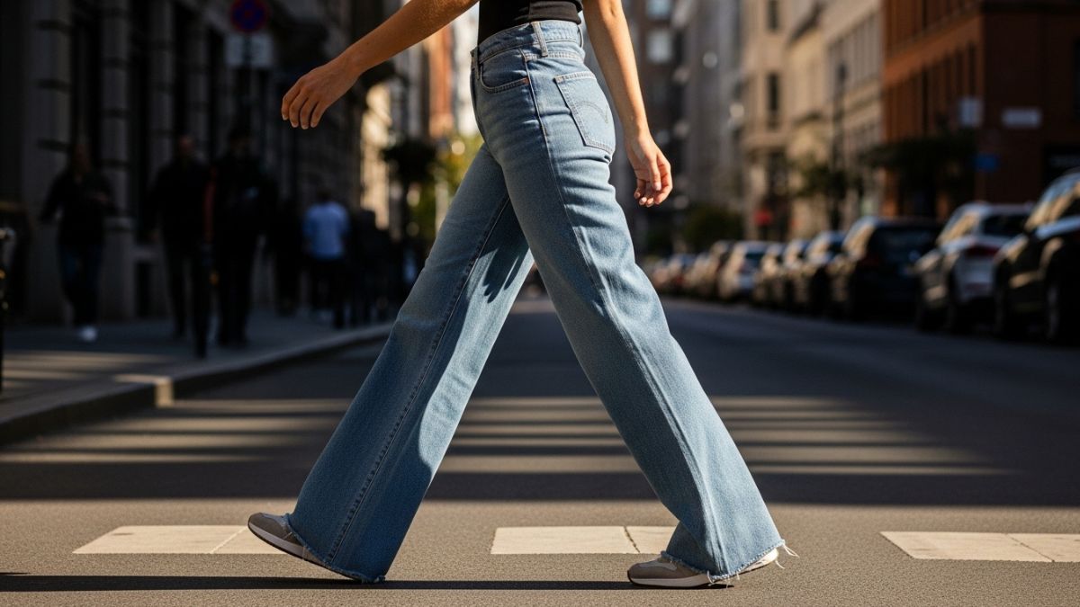 Com esse movimento, as calças largas começam a perder espaço