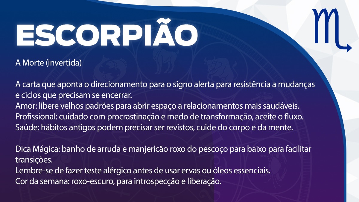 Previsão para Escorpião / Arte/DL