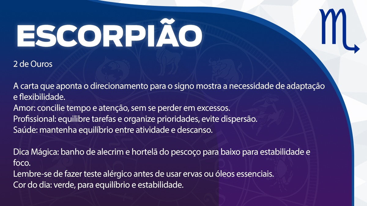 Previsão para Escorpião / Arte/DL