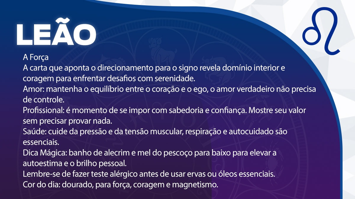 Previsão para Leão / Arte/DL