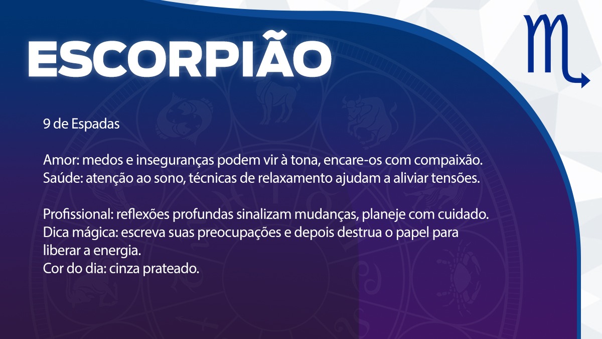 Previsão para Escorpião / Arte/DL
